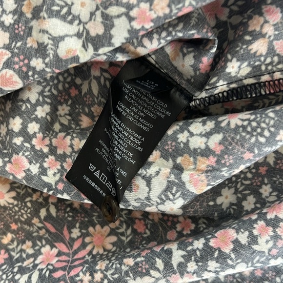 Anthropologie Maeve Sz 6 Floral Multicolor Button Down Long Sleeve CottonTop EUC - Picture 8 of 12
